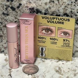 🍄6/$26 Too faced better than sex purse size mascara NWT